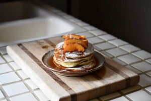 Recipe: Ricotta and Meyer Lemon Pancakes with Frog Hollow Peach Syrup