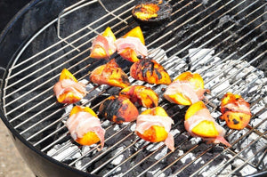 Grilled Peaches in Pancetta (Recipe by Chef Becky)