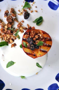 Grilled Peaches with Granola