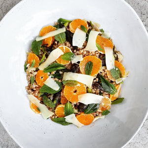 Winter Farro Salad With Mandarins & Sheep's Milk Cheese