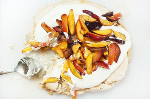 Pavlova with Stone Fruit