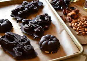 Halloween Chocolate Bark with Dried Fruit and Nuts