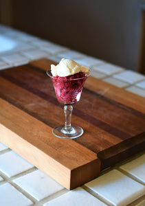 Blood Orange Granita with Vanilla Ice Cream