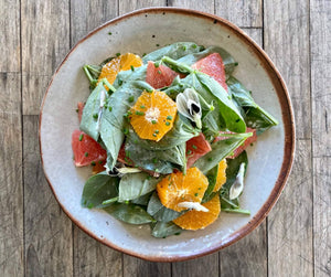 Fava Greens Salad with Citrus