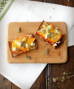 Peach Bruschetta with Blue Cheese