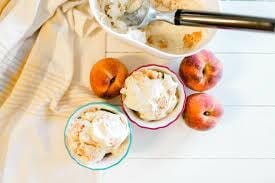 Scoop Adventures' Peach Pit Swirl Ice Cream