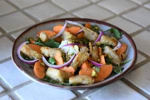 Spring Panzanella with Apricots