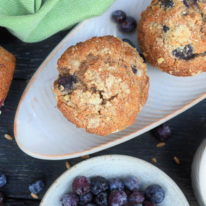 Blueberry WheatHeart Muffins